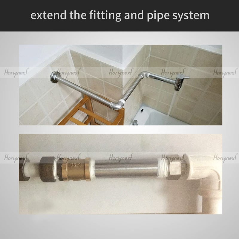 Horiznext stainless steel 304 pipe nipple npt 1/2 male threaded cast fitting, 12 inches length tube sleeve extension connector, schedule 40 conduit hose adapter - Image 4